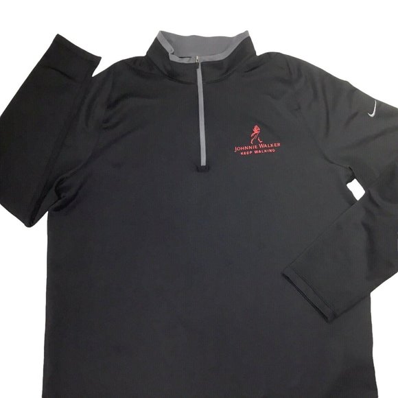 Nike Golf Johnnie Walker Fri Fit 1/4 Zip Men's Sz Large Black Jacket Johnny - Picture 7 of 11